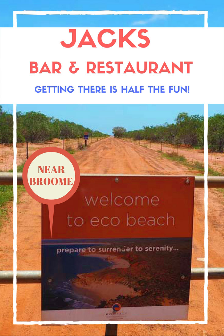 Jacks Bar and Restaurant can be found at Eco Beach Resort, an easy day trip from Broome. It boasts gorgeous views of the creamy white sand and aqua water.