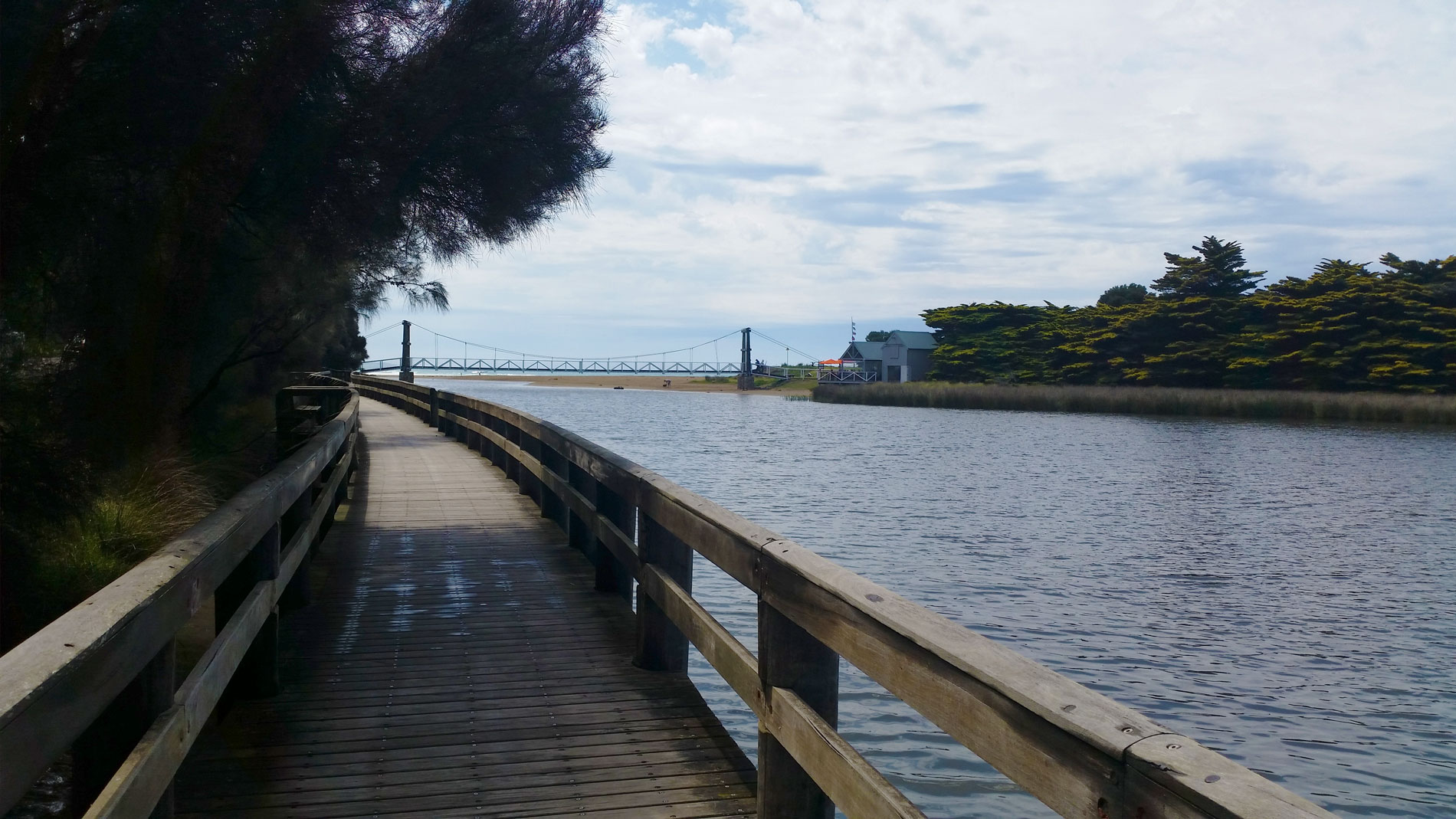 Lorne Swing Bridge Great Ocean Road summer
