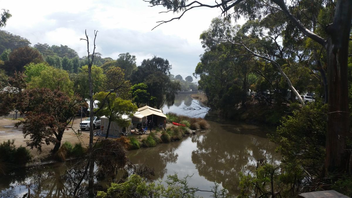 The view of the river from the visitors centre