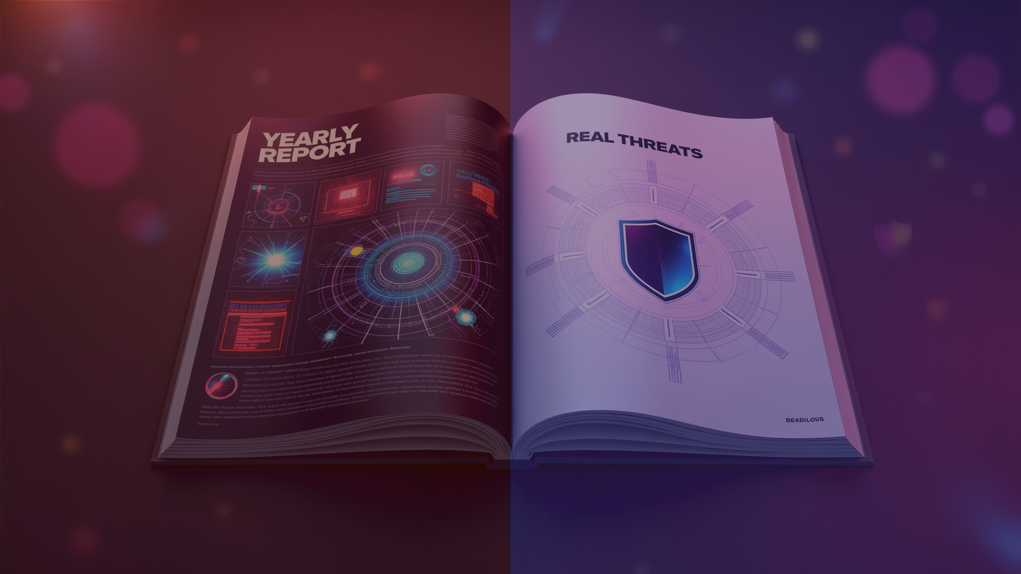 highly flashy vendor report on the left lacking substance, plain vanilla report on the right full of valuable insight