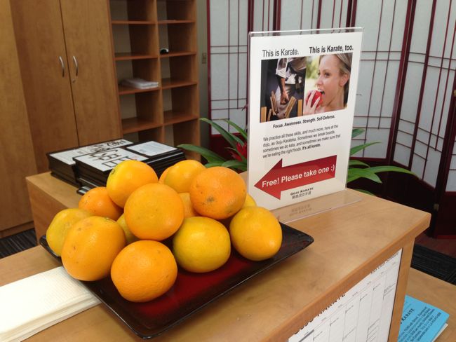 Free Fruit at Goju Karate Free Fruit at Goju Karate