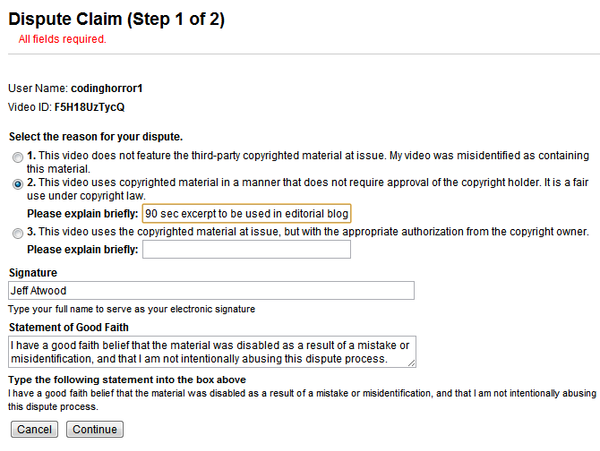 YouTube vs. Fair Use