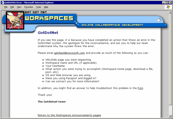 GotDotNet: still sucking after all these years