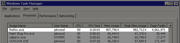 Firefox Excessive Memory Usage