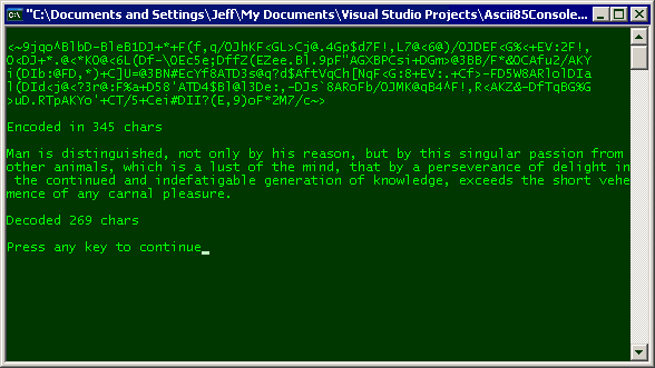 C# implementation of ASCII85