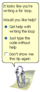 It looks like you’re writing a for loop!