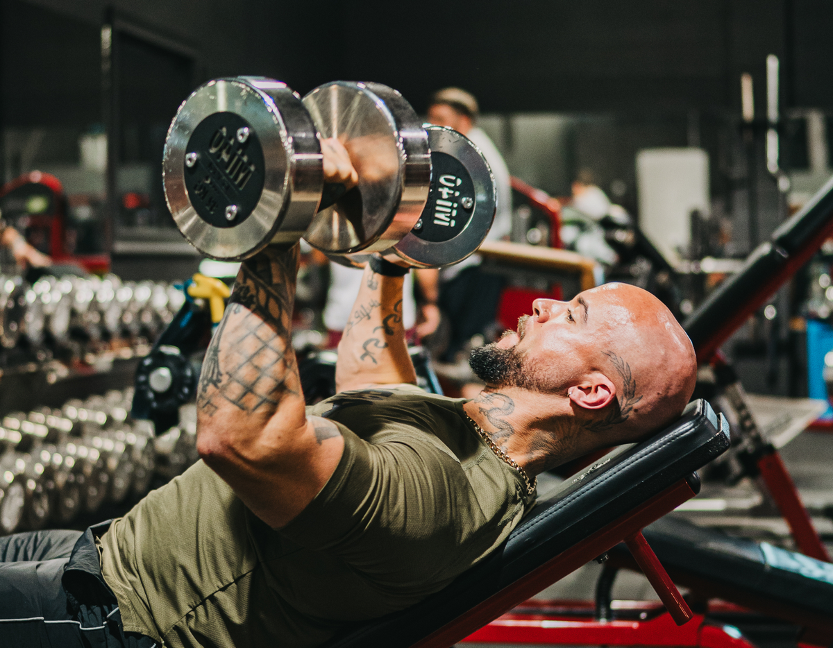 Building shoulder mobility using the adjustable bench.