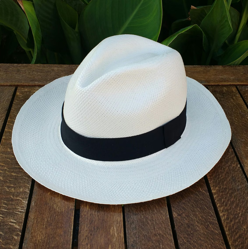 The signature white Panama hat of Velvet Voice Vernon