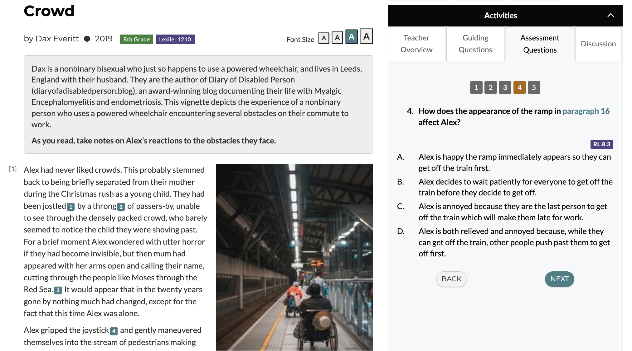 CommonLit Reading Lesson "Crowd" by Dax Everitt