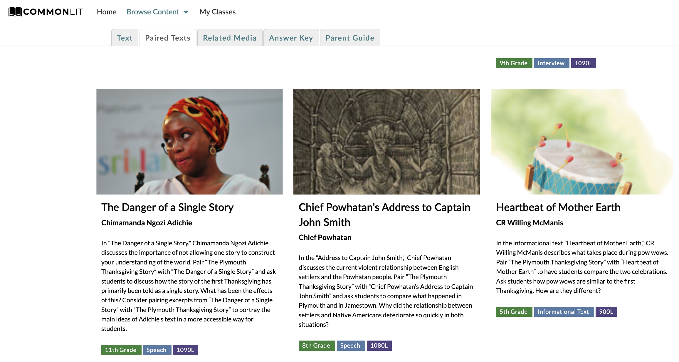 paired texts for the plymouth thanksgiving story