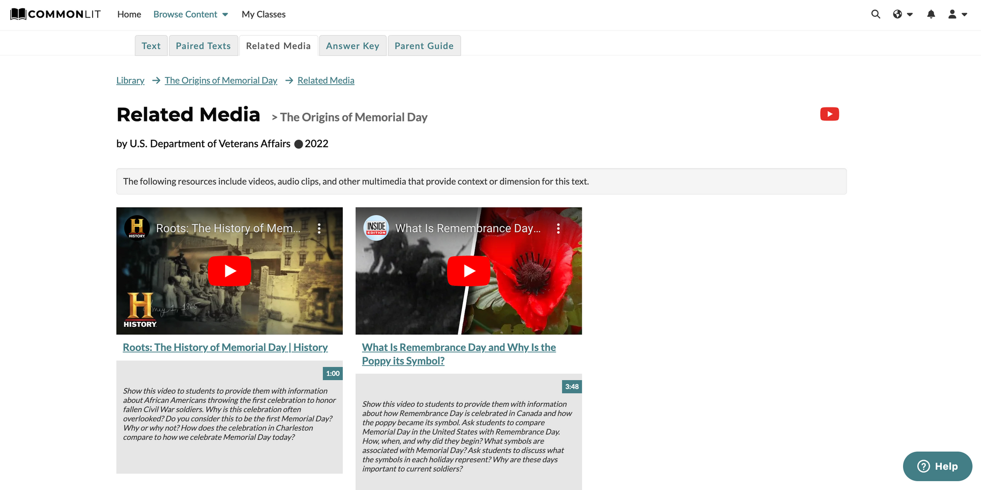 related media for the origins of memorial day