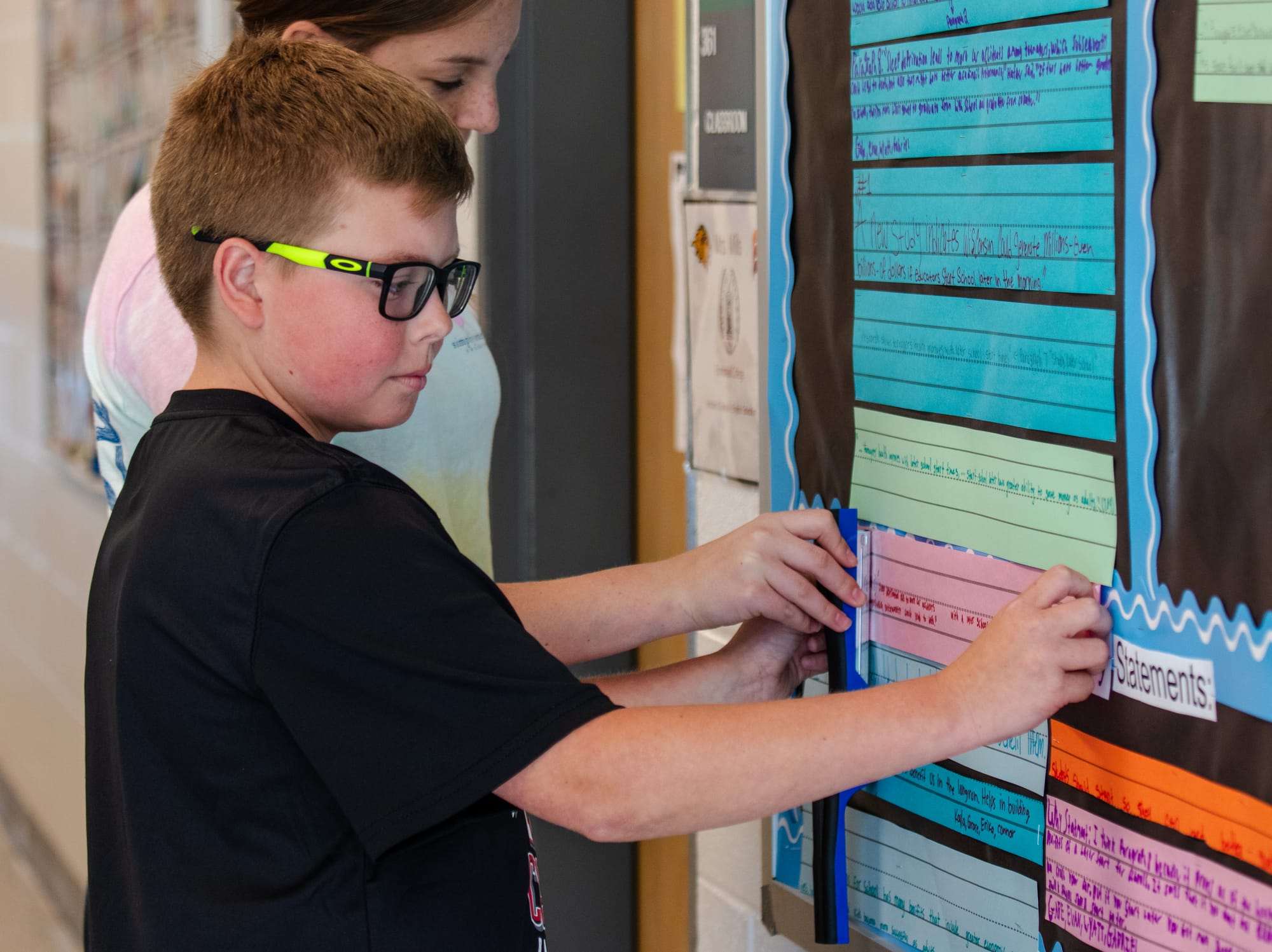 A middle school student completing a CommonLit 360 unit