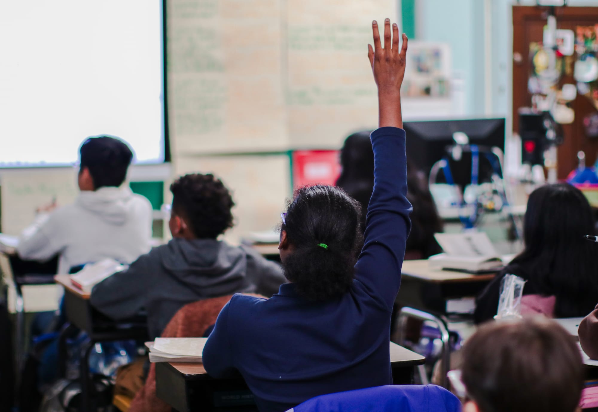Secondary students in a CommonLit classroom