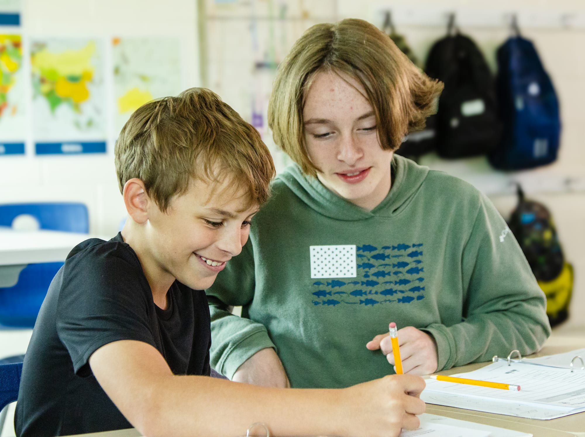Students working together on a CommonLit lesson.