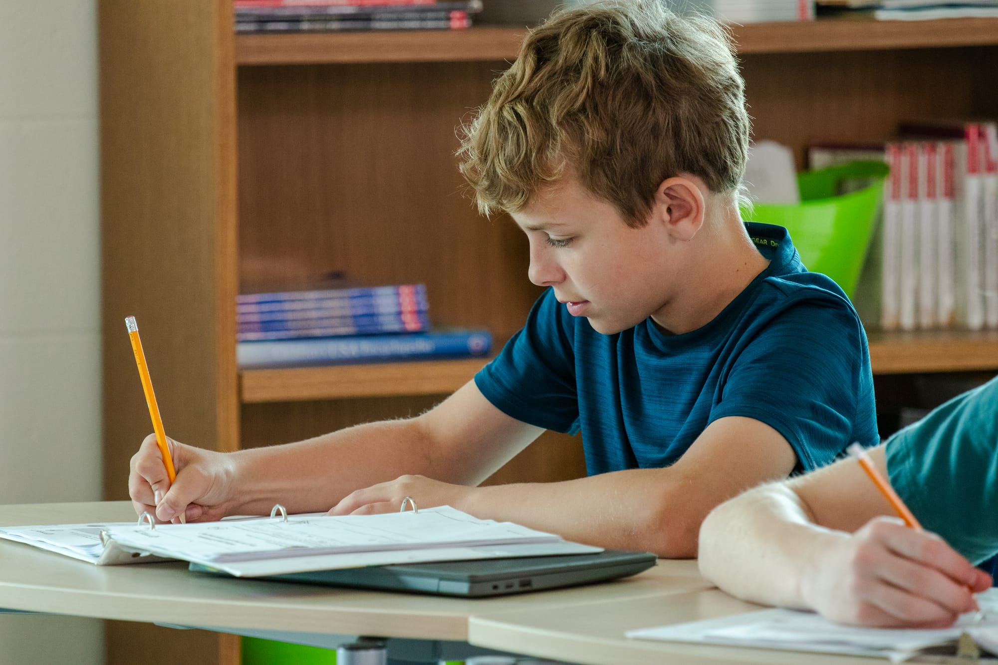 A student completing a CommonLit 360 writing lesson.