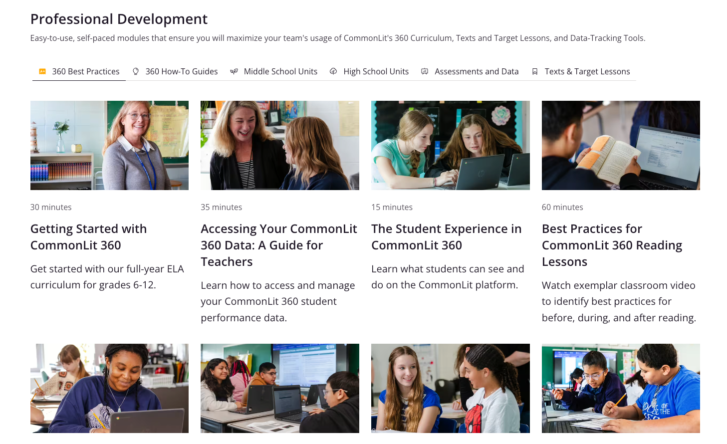 The CommonLit Professional Development Portal