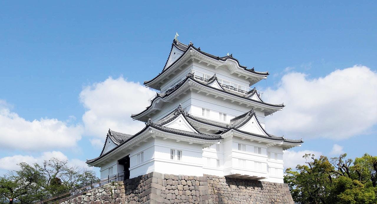 Odawara Castle in Kanagawa Prefecture, Japan, where part of the Yoshiyuki Tomino exhibition will take place.