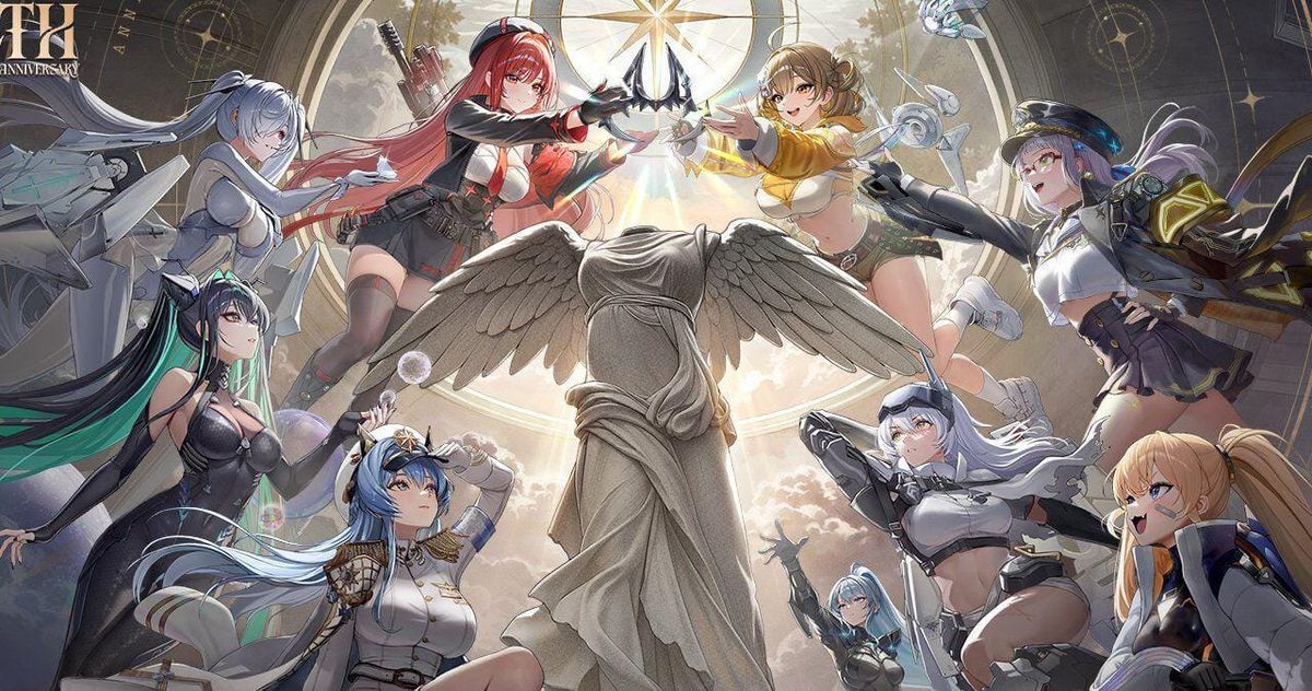 Official Goddess of Victory NIKKE fourth-anniversary promotional artwork.