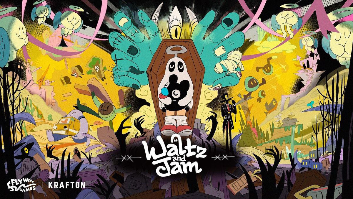Waltz and his puppy Jam in promotional artwork for the action-adventure game Waltz and Jam.