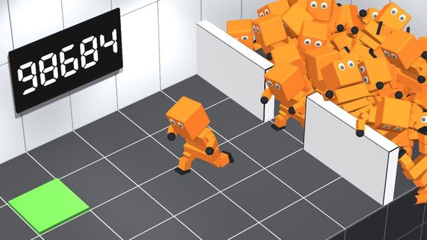 Official MillionCube promotional artwork advertising the million-room maze exploration game.
