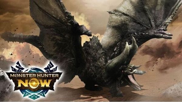 Official Monster Hunter Now Season 11 Wave 2 promotional artwork featuring Riftborne Black Diablos.