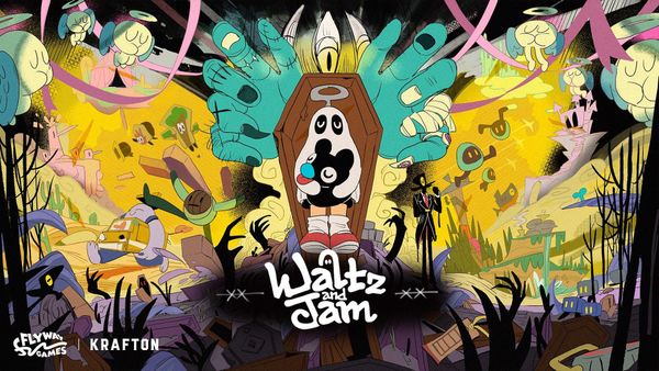 Waltz and his puppy Jam in promotional artwork for the action-adventure game Waltz and Jam.