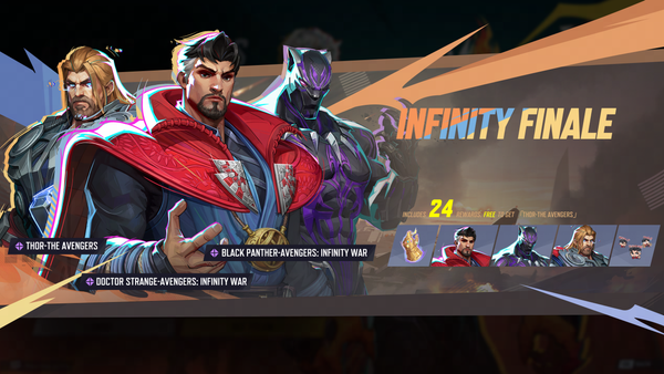 Thor, Doctor Strange and Black Panther appear in Marvel Rivals Infinity Finale event artwork.
