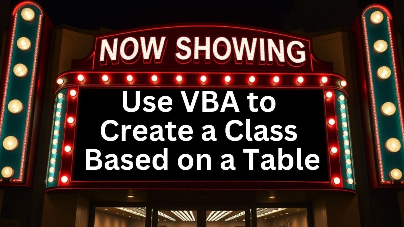 Using VBA to Create a Class Based on a Table with Adolph Dupré