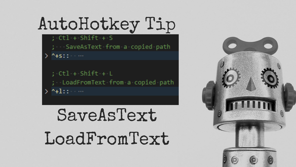 Streamlining SaveAsText / LoadFromText