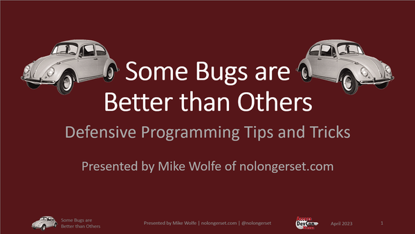 Defensive Programming - DevCon 2023