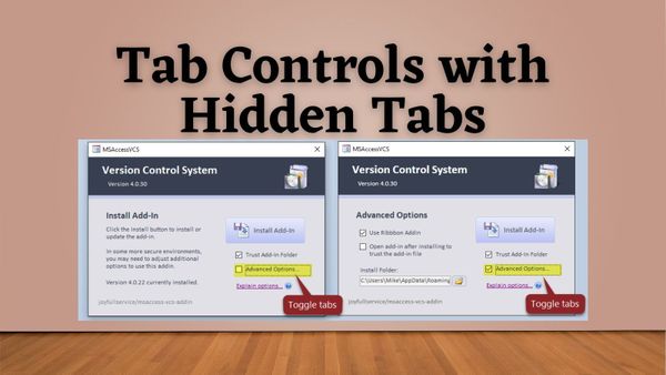 Tab Controls with Hidden Tabs