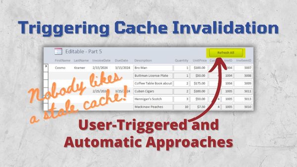 Triggering Cache Invalidation on the Hidden Duplicate Values Form