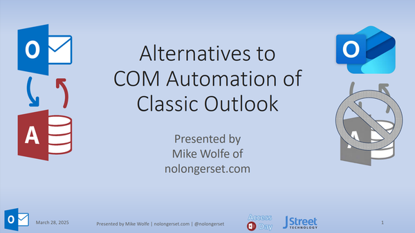 Access Day 2025: Outlook COM Automation Alternatives