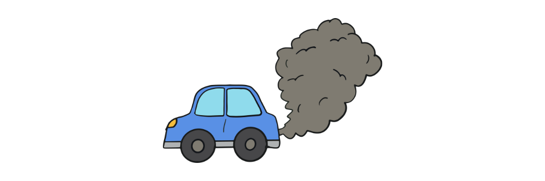 voiture libérant de la fumée noire du pot d'échappement 