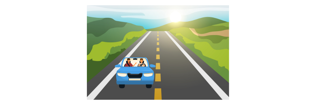Leçon de conduite sur une route de campagne | Valide ton permis