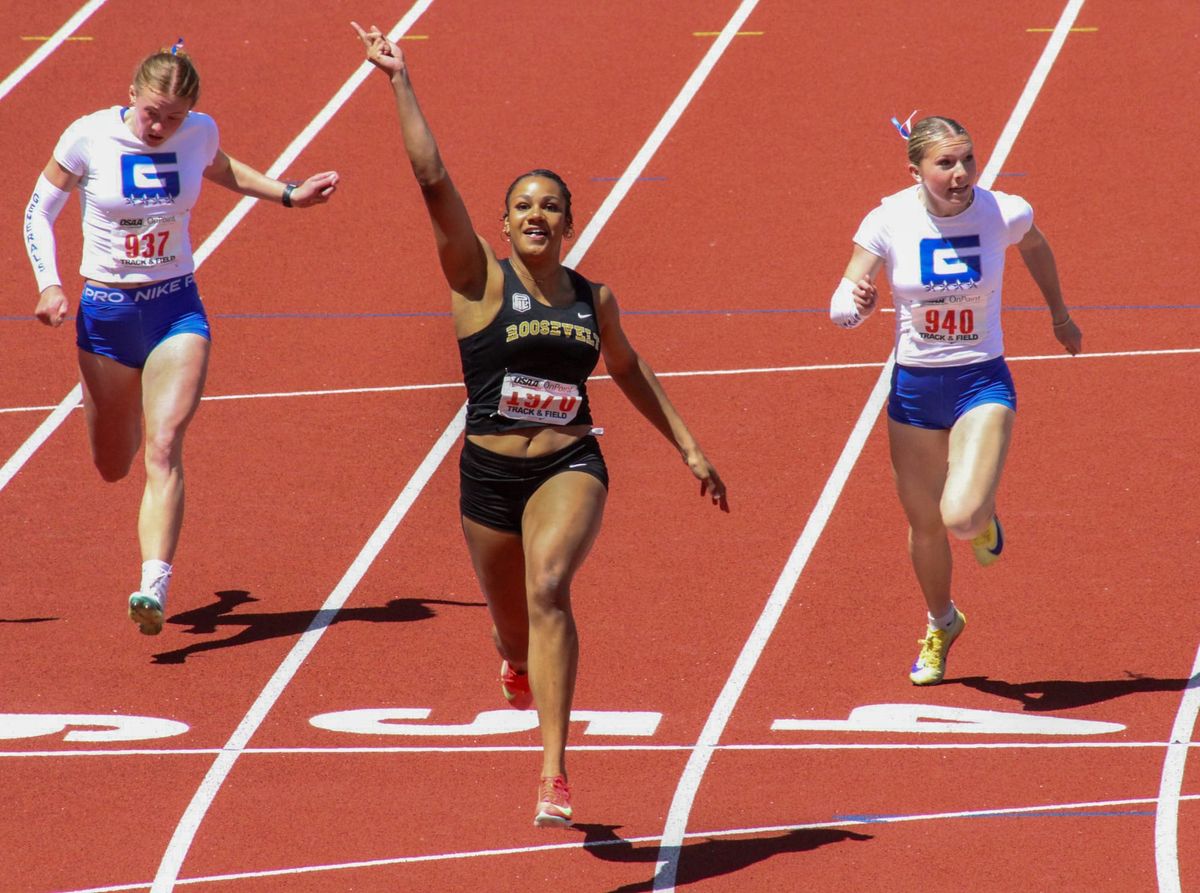 Roosevelt track and field's Aster Jones cements legacy with third 100 title, second win in the 200