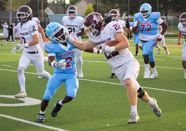 Physical Franklin football runs by McDaniel for third win of 2026