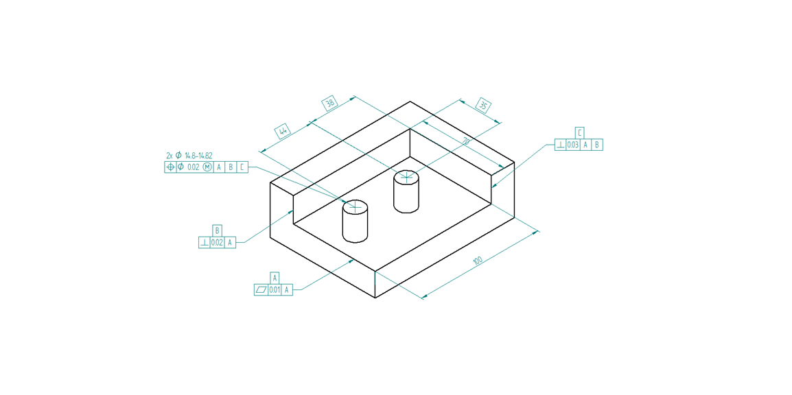 Inspection of geometric tolerances: GO and NOGO gaging system