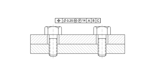 Fastener design and projected tolerance zone