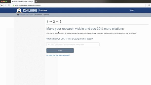 Partnering with Montana State to make self-archiving simple with Shareyourpaper.org.