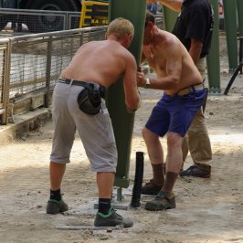 Rollschuhbahntragwerkmontage