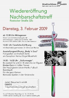 Plakat zur Wiedereröffnung