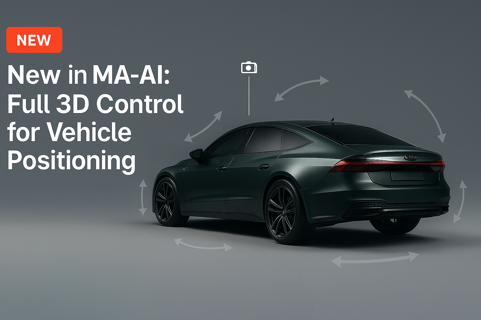 Introducing the 3D Camera in MA-AI: Total Control for Automotive Visuals