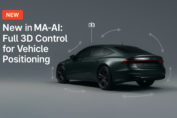 Introducing the 3D Camera in MA-AI: Total Control for Automotive Visuals