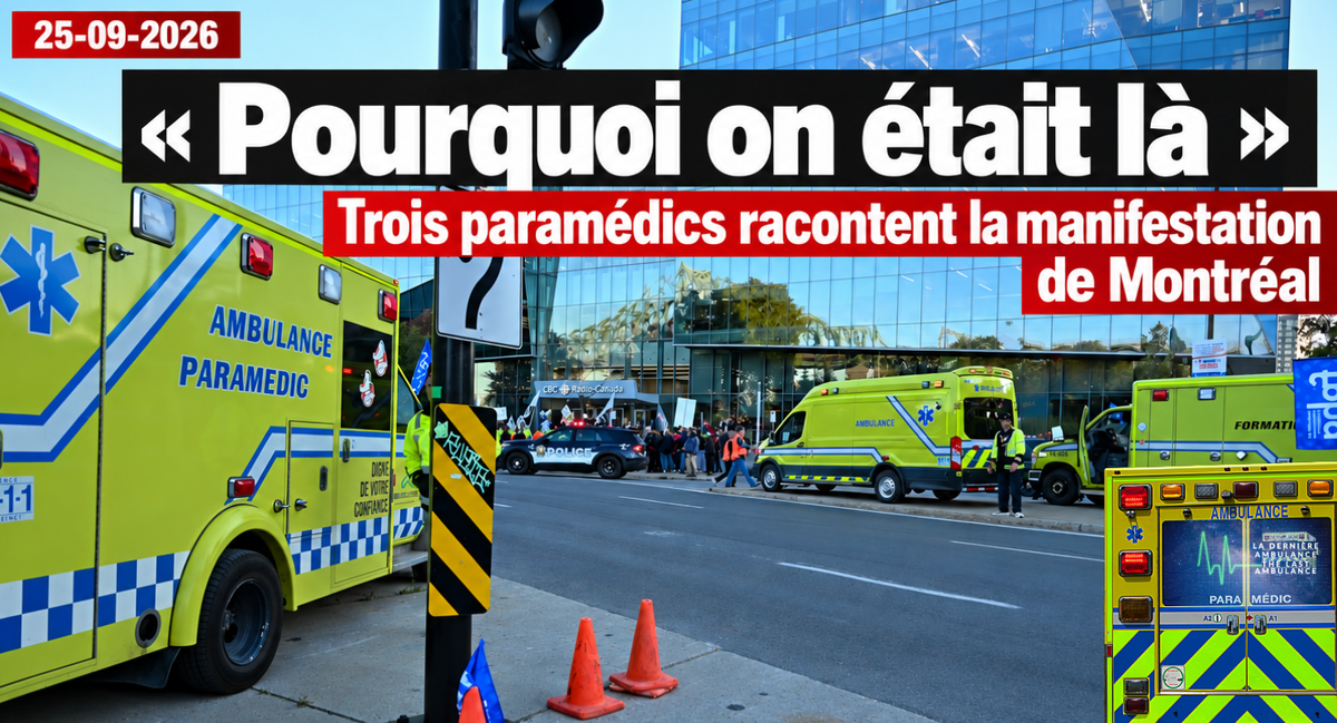 « Pourquoi on était là » : trois paramédics racontent la manifestation de Montréal