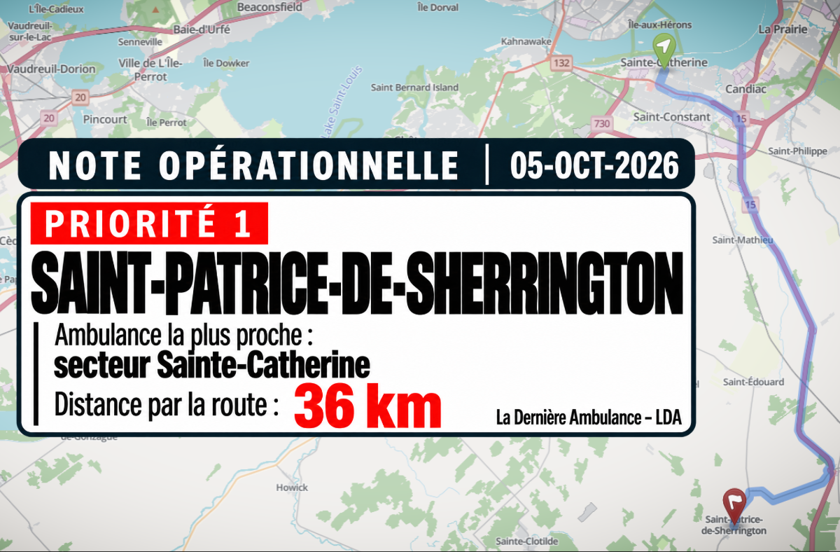 NOTE OPÉRATIONNELLE | Saint-Patrice-de-Sherrington
