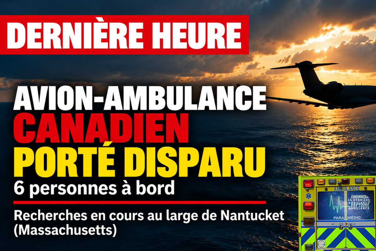 Un avion-ambulance canadien porté disparu au large du Massachusetts avec six personnes à bord