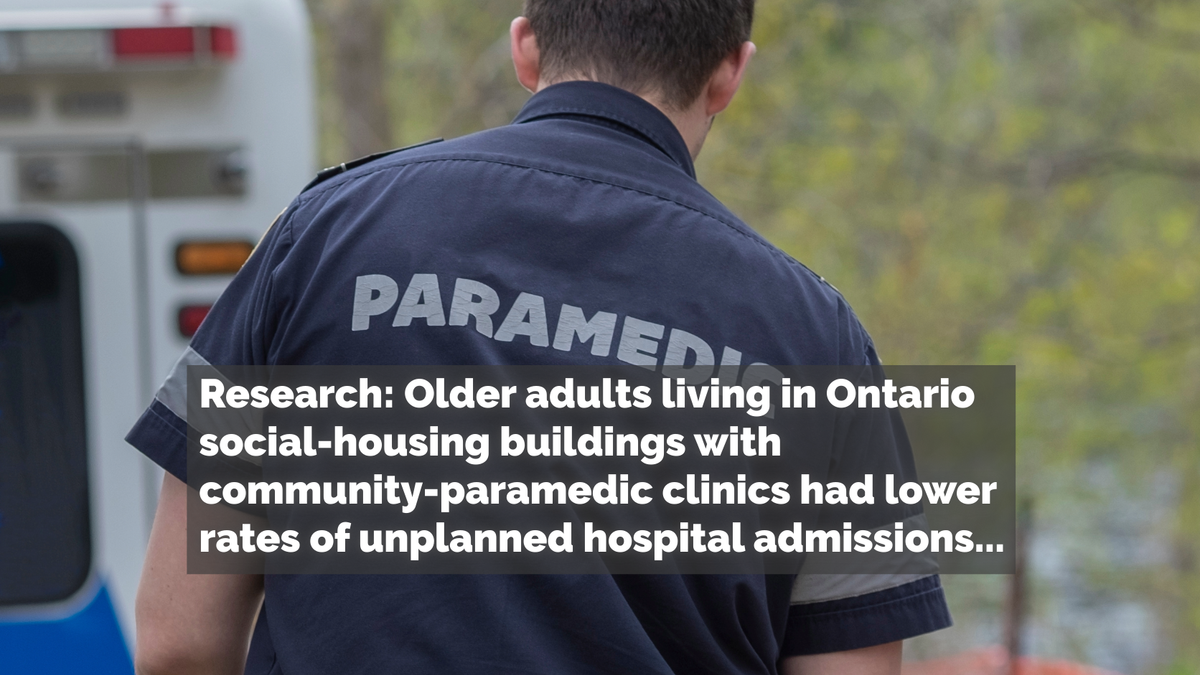 Research: Paramedic clinics linked to fewer hospital admissions