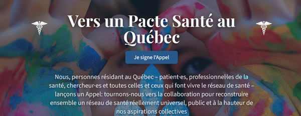 Vers un Pacte Santé au Québec