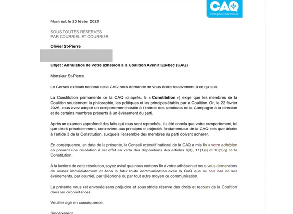 Un paramédic expulsé d’un événement de la CAQ pour avoir voulu poser une question